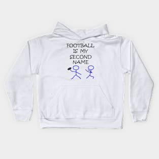 Stick Figure Football Kids Hoodie